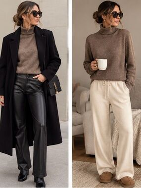 Adrienne Vittadini 100% Cashmere Turtleneck Sweater.